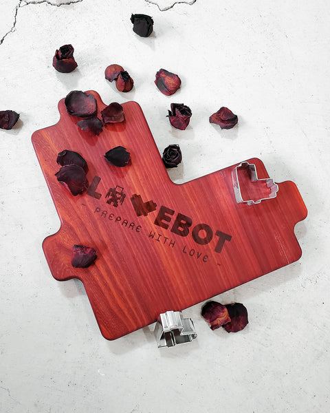 "!*Hero Heart Cutting Board - Padauk