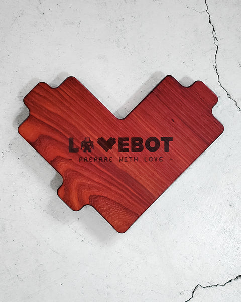 "!*Hero Heart Cutting Board - Padauk