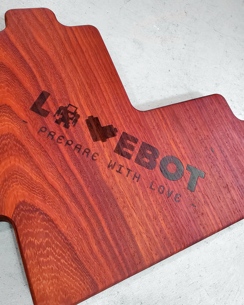 "!*Hero Heart Cutting Board - Padauk