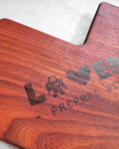 "!*Hero Heart Cutting Board - Padauk