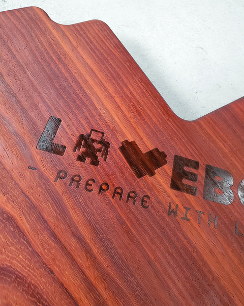 "!*Hero Heart Cutting Board - Padauk