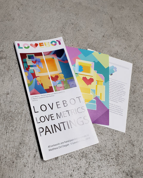 2018 - 60in Original Painting "Blue Triangle" - Love Metrix Solo Exhibition by Matthew Del Degan