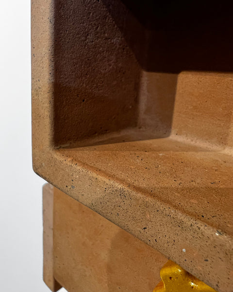 Custom Commissioned 1ft Concrete Lovebot Sculpture