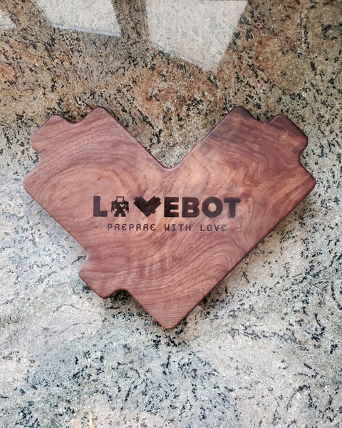 "!*Hero Heart Cutting Board - Walnut