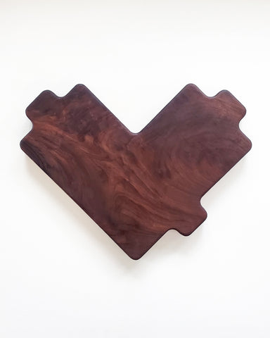 "!*Hero Heart Cutting Board - Walnut