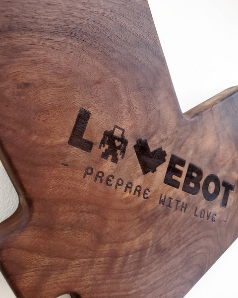 "!*Hero Heart Cutting Board - Walnut
